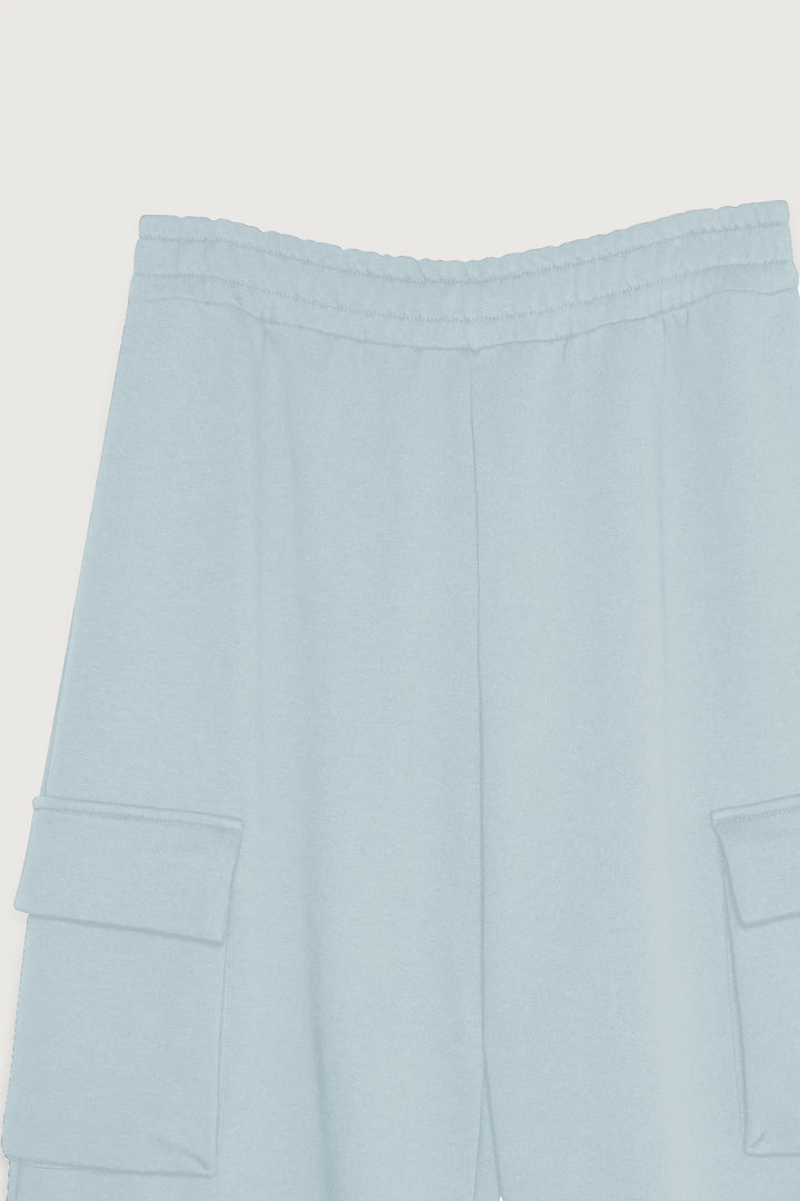 WIDE LEG CARGO SWEATPANT in Baby Blue — alternate angle