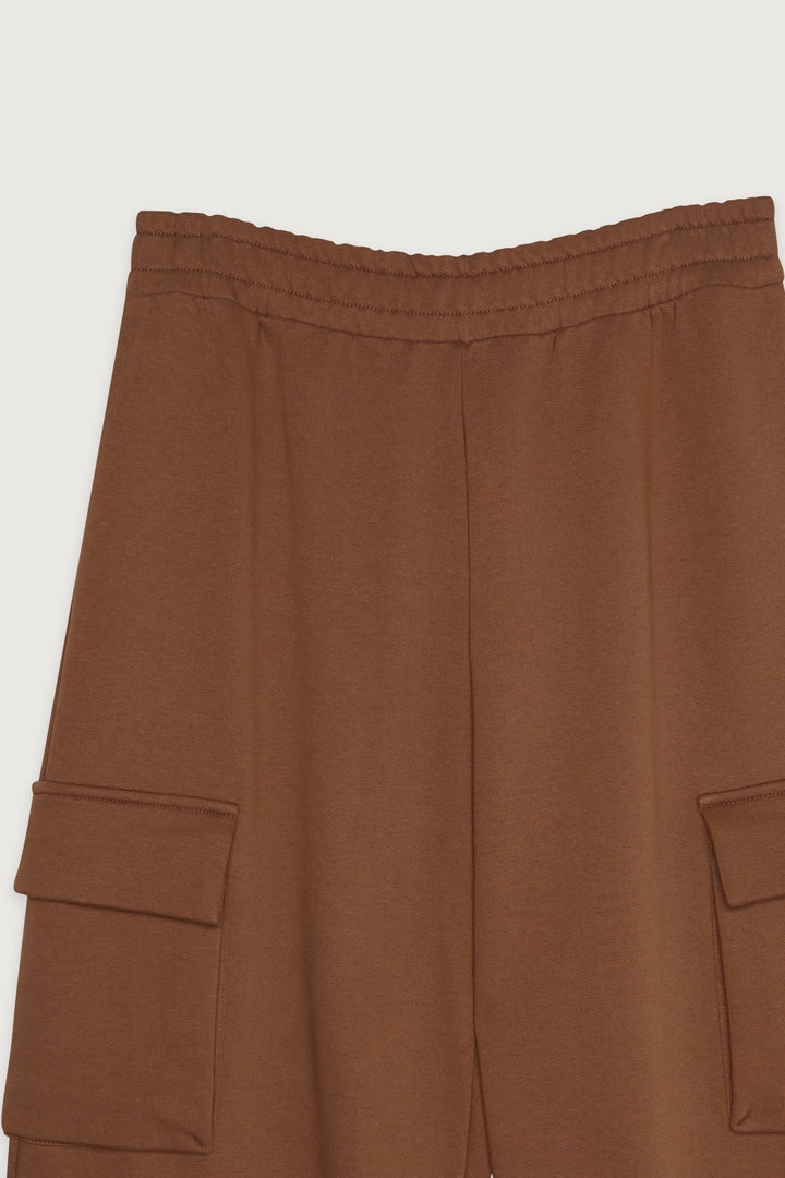 WIDE LEG CARGO SWEATPANT in Brown — alternate angle