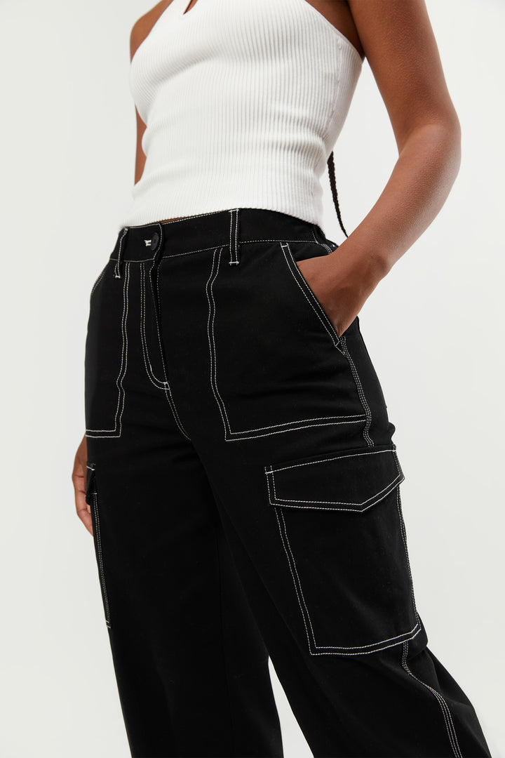 CARGO PANTS in Black — alternate angle