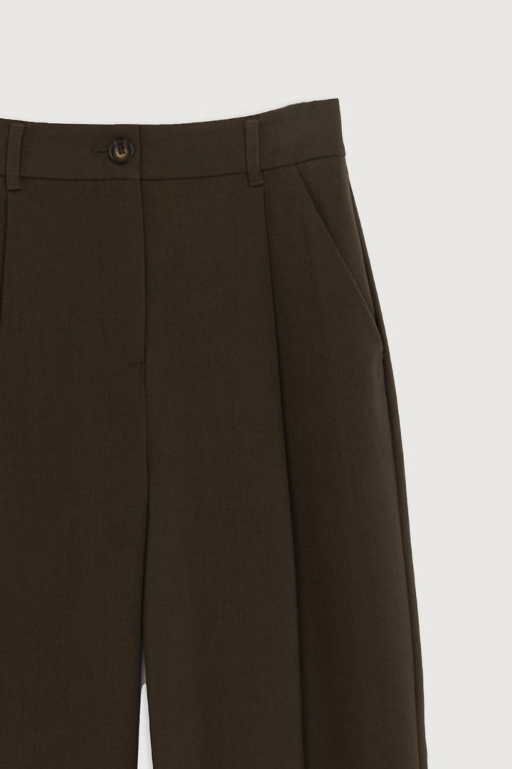 STRAIGHT LEG TROUSER in Turkish Coffee — alternate angle