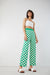 Checkered knit pant in evergreen check — main image