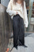 Satin pant in black — main image
