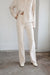 Rib-knit pant in oatmeal — main image