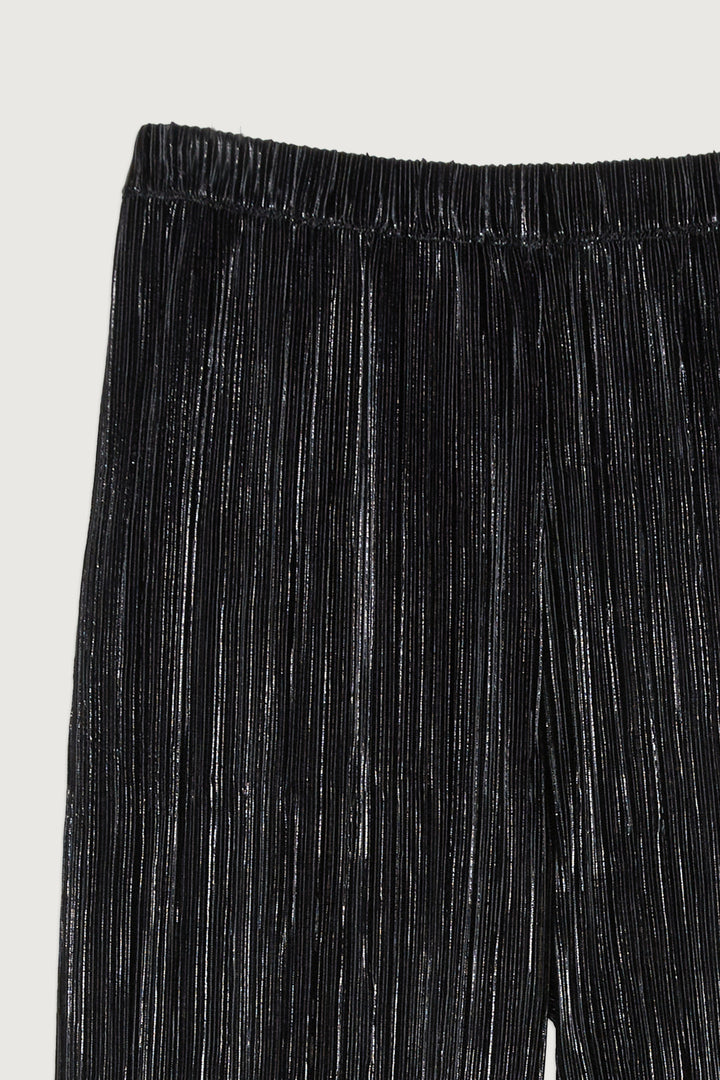 SPARKLY PLEATED PANT in Black Shimmer — alternate angle
