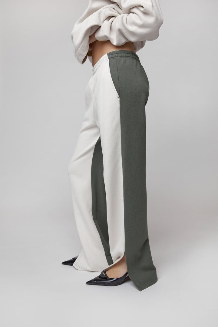 COZY TWO-TONE PANT in Cream Thyme — alternate angle
