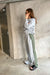 Cozy two-tone pant in misty blue thyme — main image