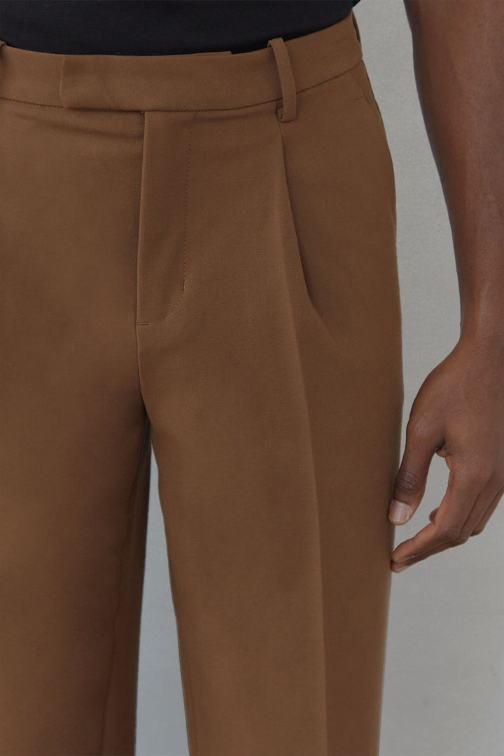 WOOL BLEND PANT in Coffee Liqueur — alternate angle