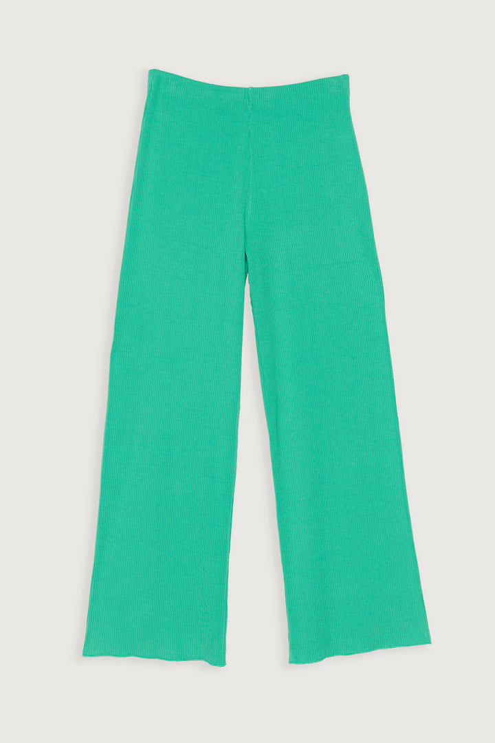 KNIT PANTS in Ming Green — alternate angle