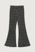 Floral pleated flared pant in black — main image