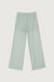 Sheer crinkled straight leg pant in aqua grey — main image