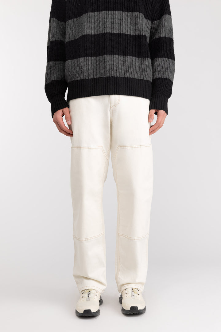 TWILL WORKWEAR PANT in Cream — alternate angle