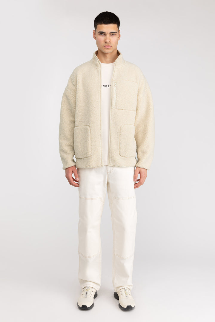 TWILL WORKWEAR PANT in Cream — alternate angle