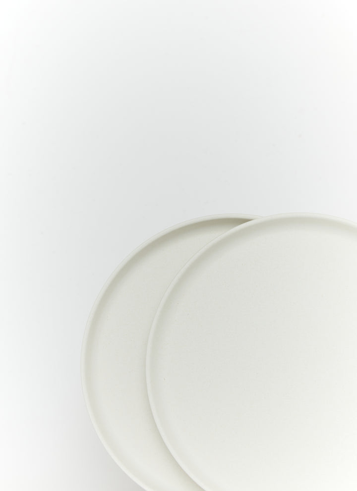 BAMBOO SALAD PLATE SET OF 2 in Cream — alternate angle