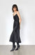 Cowl neck slip dress in black — main image