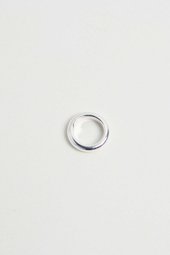 THICK BAND RING in Silver — alternate angle