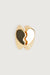 Half heart signet ring set in gold — main image