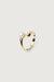 Curved ring with pearl in gold — main image