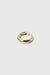 Organic shaped ring with zirconia in gold — main image