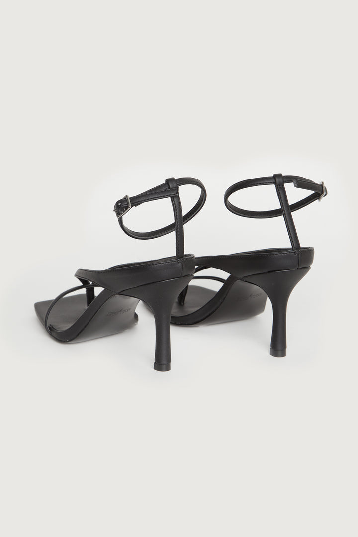 STRAPPY HEEL SANDAL in Black — alternate angle