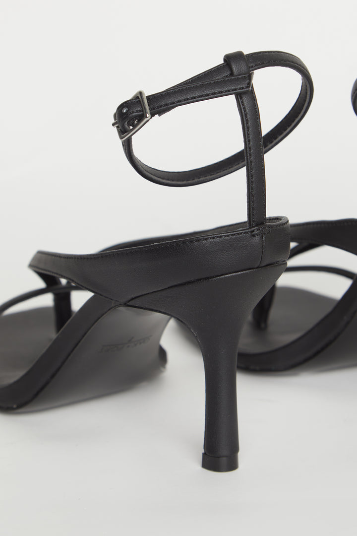 STRAPPY HEEL SANDAL in Black — alternate angle