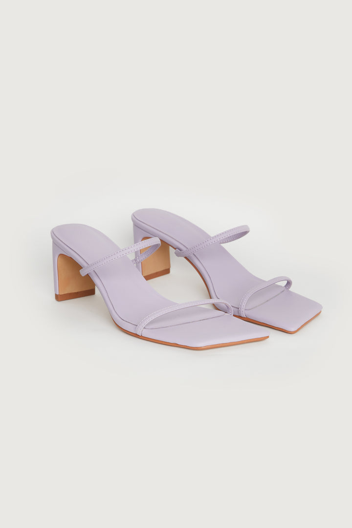 THIN STRAP HEELED SANDAL in Lilac — alternate angle