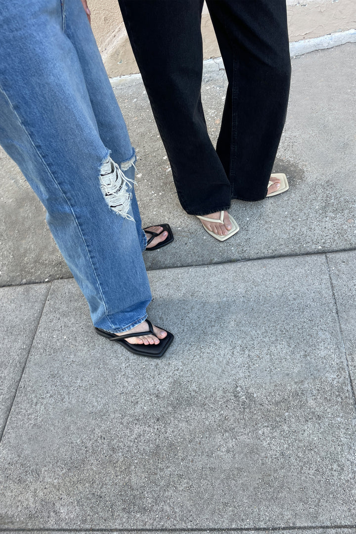 PADDED FLIP FLOP in Black — alternate angle