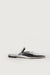 Pointed toe flat in silver — main image