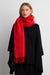Solid scarf with tassels in true red — main image