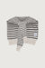 Striped cardigan effect scarf in white — main image