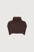 Ribbed knit neck warmer in brown — main image