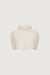 Ribbed knit neck warmer in ivory — main image