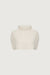Ribbed knit neck warmer in ivory — main image