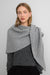 Knit shawl scarf in medium grey — main image