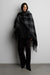 Plaid shawl in black — main image