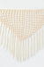 Crochet fringe scarf in cream — main image