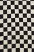 Checkered scarf in oatmeal black check — main image