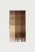 Patterned scarf with tassels in almond brown check — main image
