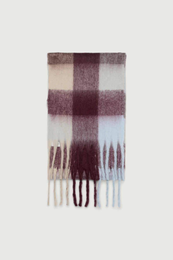 PATTERNED SCARF WITH TASSELS
