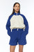 Windbreak half zip and short set in blue — main image