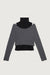 Layered tee and long sleeve top in grey — main image