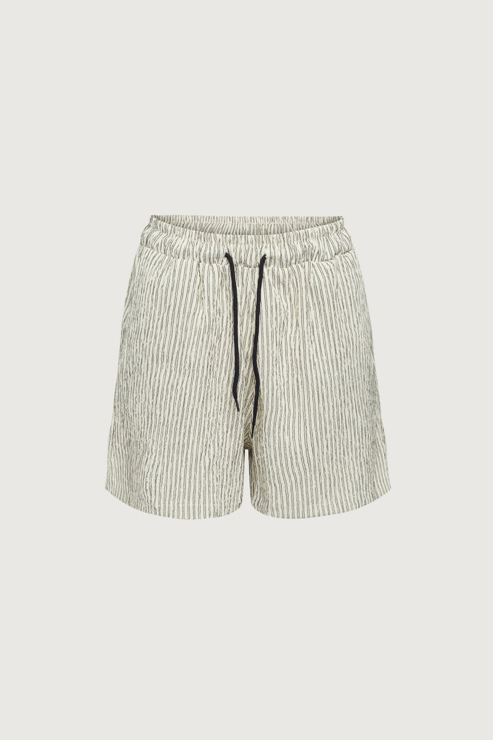 STRIPED TOP AND SHORT SET in Black — alternate angle