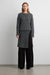 Wool blend sweater and wrap skirt set in charcoal — main image
