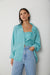 Bustier tank and oversized shirt set in seafoam — main image
