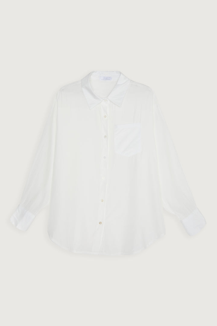 BUSTIER TANK AND OVERSIZED SHIRT SET in White — alternate angle