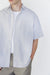 Striped short sleeve shirt in navy stripe — main image