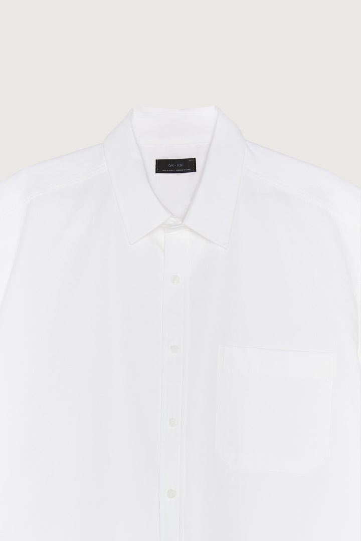 SHORT SLEEVE SHIRT WITH POCKET in White — alternate angle