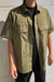 Short sleeve utility shirt in burnt olive — main image