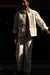 Cotton-twill button up shirt in papyrus — main image