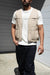 Cotton-twill cargo utility vest in trench coat — main image