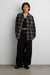 Vintage plaid button up shirt in olive plaid — main image
